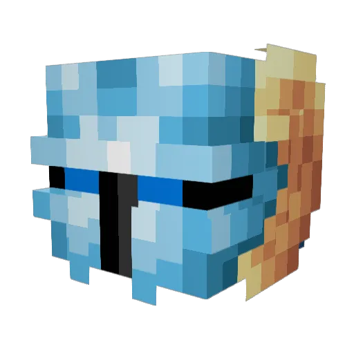 Metalarm Minecraft avatar head, 3D render