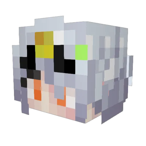 Metalbrick_ Minecraft avatar head, 3D render
