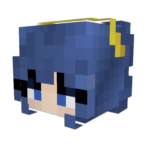 Metaldrake Minecraft avatar head, 3D render