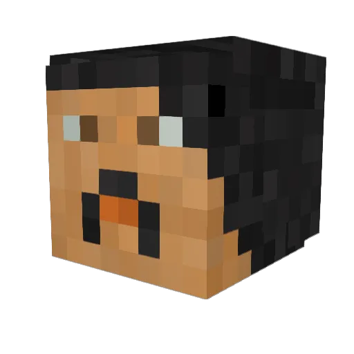 Metaldude992 Minecraft avatar head, 3D render