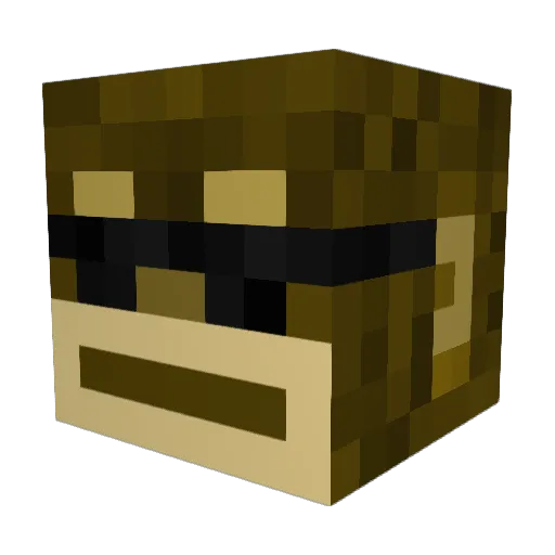 MetalizerMan Minecraft avatar head, 3D render