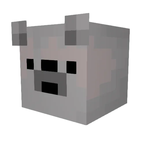 MetallStick Minecraft avatar head, 3D render
