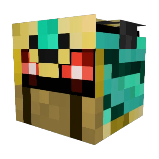 MetallicDemons Minecraft avatar head, 3D render