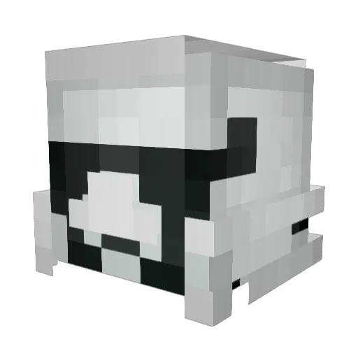 MetallicMedium Minecraft avatar head, 3D render