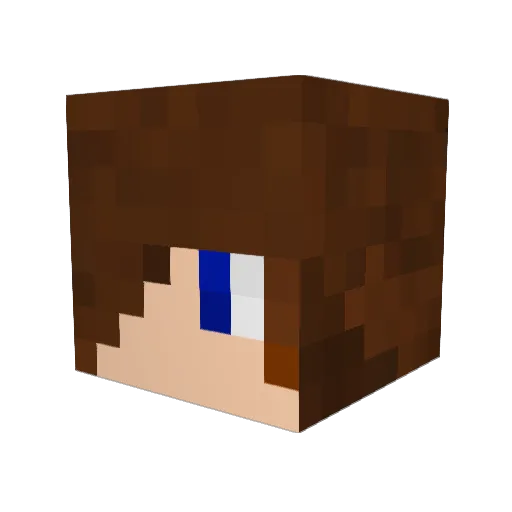 MetallicaXELL Minecraft avatar head, 3D render