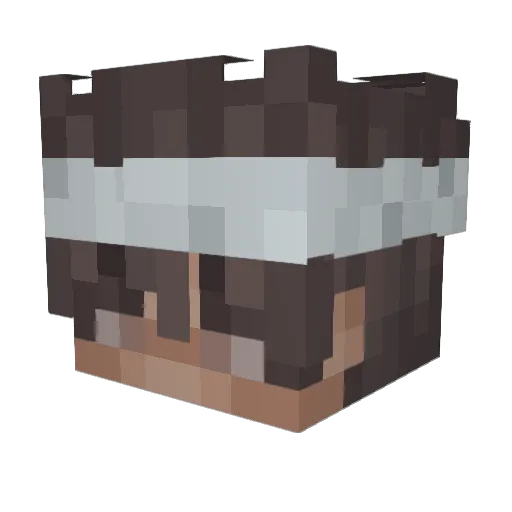 Metallizer Minecraft avatar head, 3D render