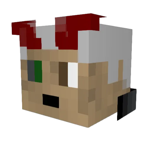 Metalnaso Minecraft avatar head, 3D render