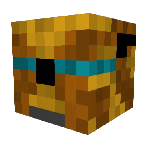 Metaloz Minecraft avatar head, 3D render