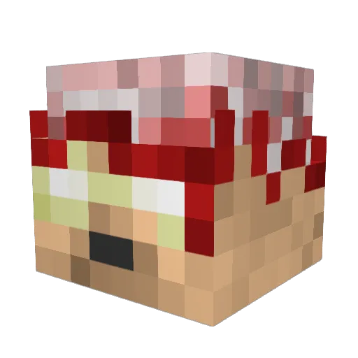 Metalwind Minecraft avatar head, 3D render