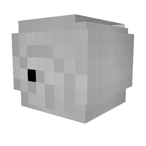 Metamagus Minecraft avatar head, 3D render