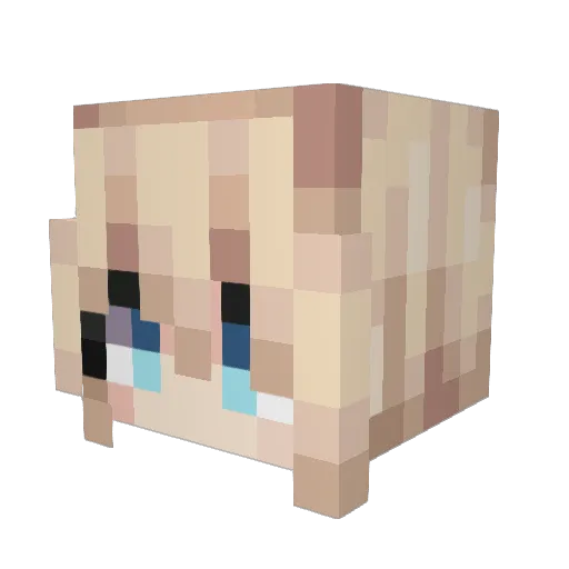 Metamato Minecraft avatar head, 3D render