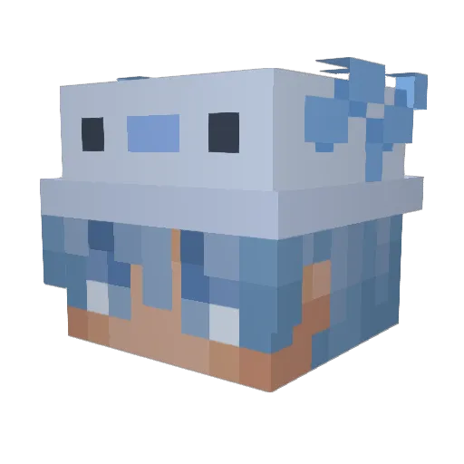 Metanoia24 Minecraft avatar head, 3D render