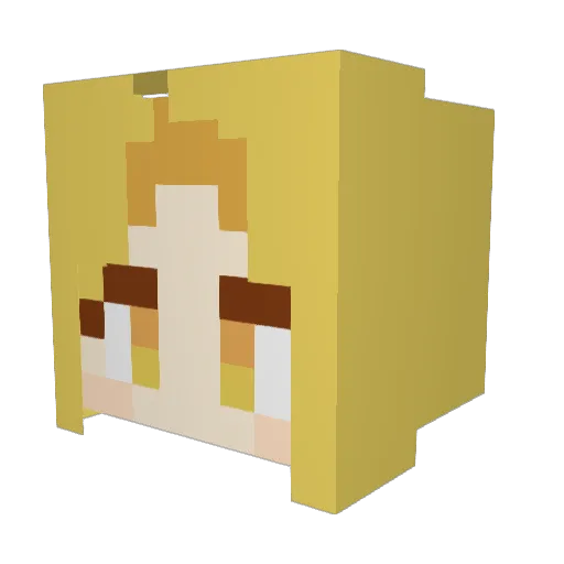Metanorm Minecraft avatar head, 3D render