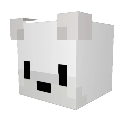Metaphys Minecraft avatar head, 3D render