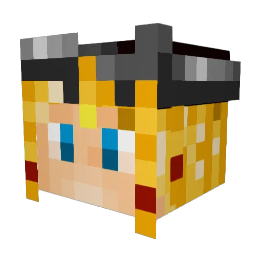 Metapika025 Minecraft avatar head, 3D render