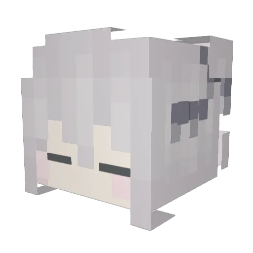 Metatarou Minecraft avatar head, 3D render