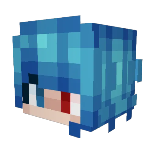 Metatown Minecraft avatar head, 3D render