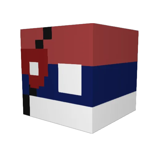 Metavet Minecraft avatar head, 3D render