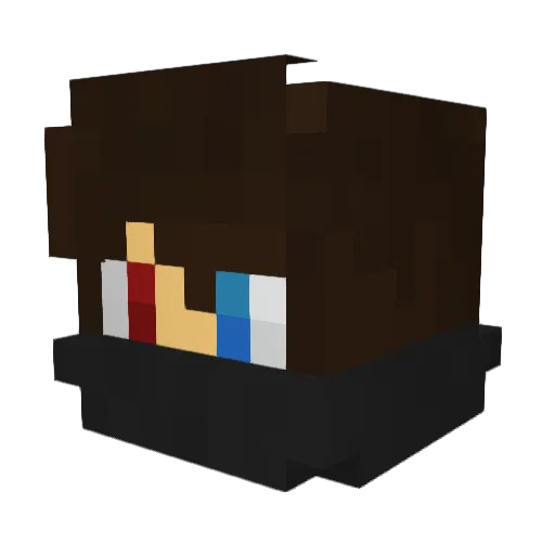 Metawazt Minecraft avatar head, 3D render