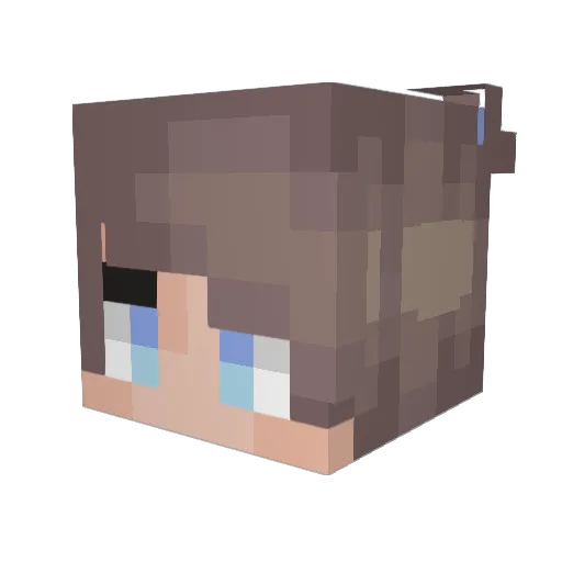 Metawolve Minecraft avatar head, 3D render