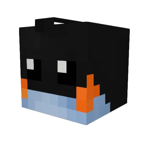 Metcl Minecraft avatar head, 3D render