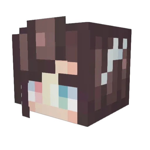 MeteRola Minecraft avatar head, 3D render