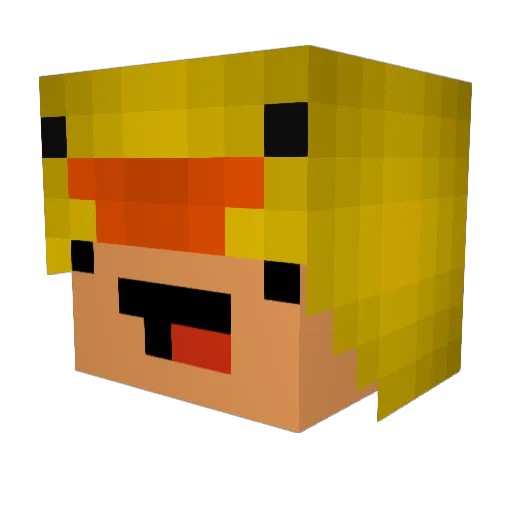 Metebs Minecraft avatar head, 3D render