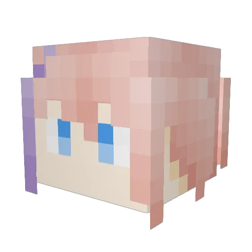 Meteoni Minecraft avatar head, 3D render