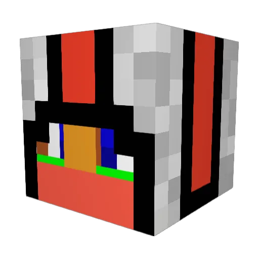 MeteorSriker Minecraft avatar head, 3D render