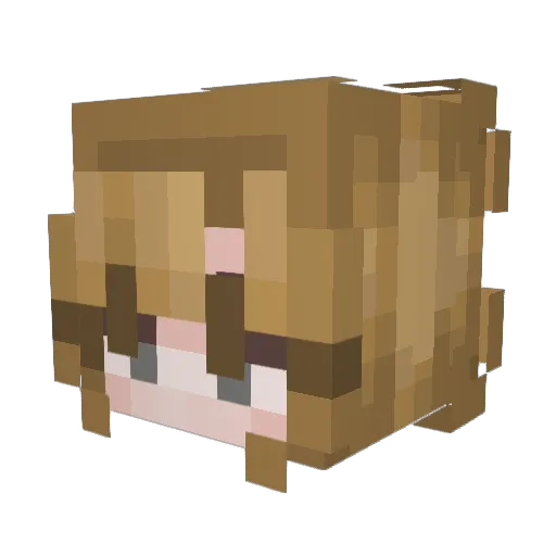 MeteoraMaria Minecraft avatar head, 3D render