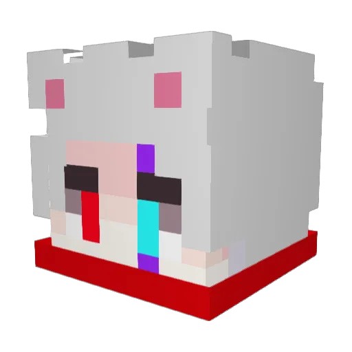 Meteorization Minecraft avatar head, 3D render