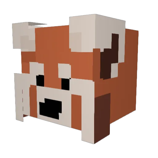Metermaid_ Minecraft avatar head, 3D render