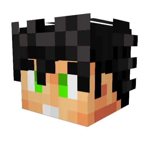 Meteyus Minecraft avatar head, 3D render