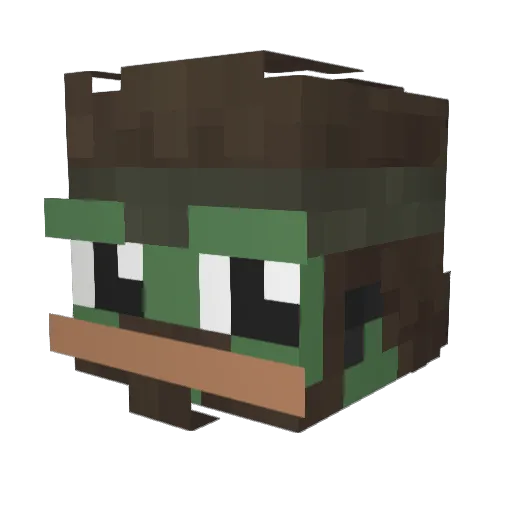 MethAssault Minecraft avatar head, 3D render