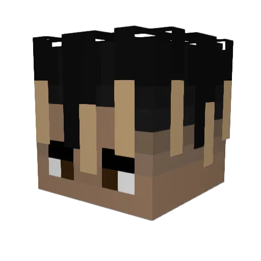 MethCrystal Minecraft avatar head, 3D render