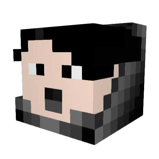 Methamphrogamine Minecraft avatar head, 3D render