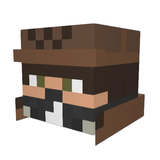 MethaneSkies Minecraft avatar head, 3D render