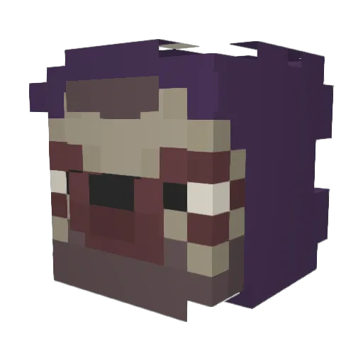 Methanoia Minecraft avatar head, 3D render