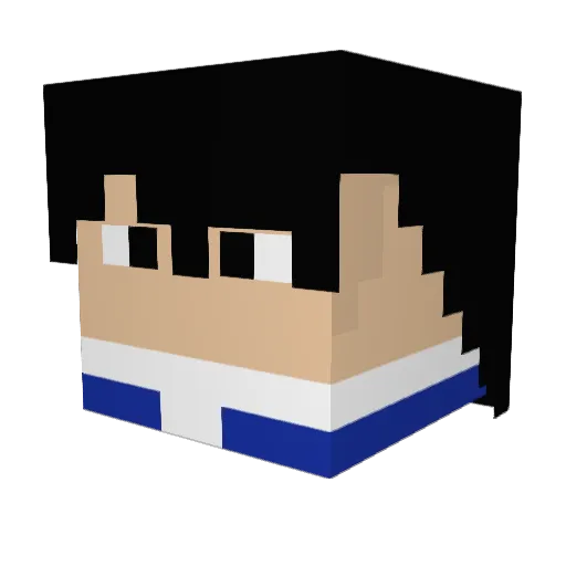 Methanol_ Minecraft avatar head, 3D render
