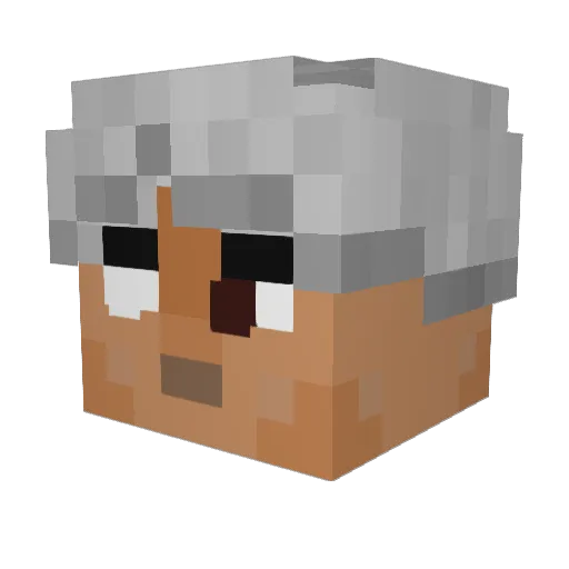 Methaw Minecraft avatar head, 3D render