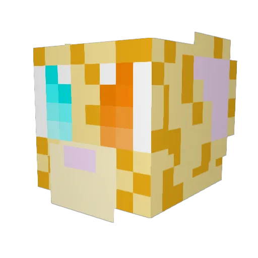 Methio Minecraft avatar head, 3D render