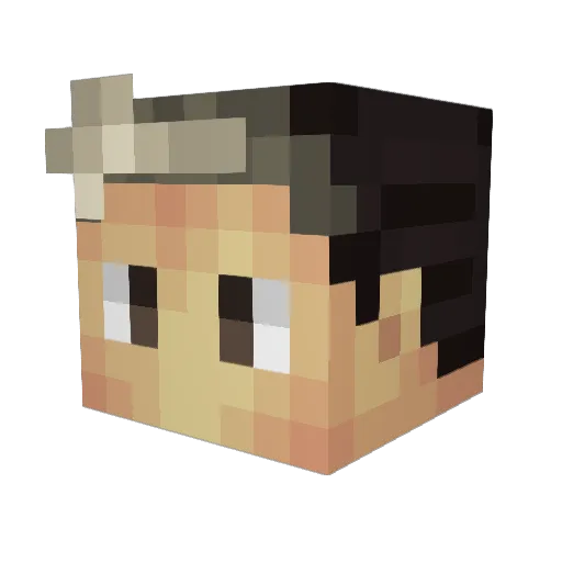 Methorn Minecraft avatar head, 3D render