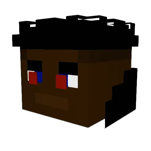 Methu14 Minecraft avatar head, 3D render