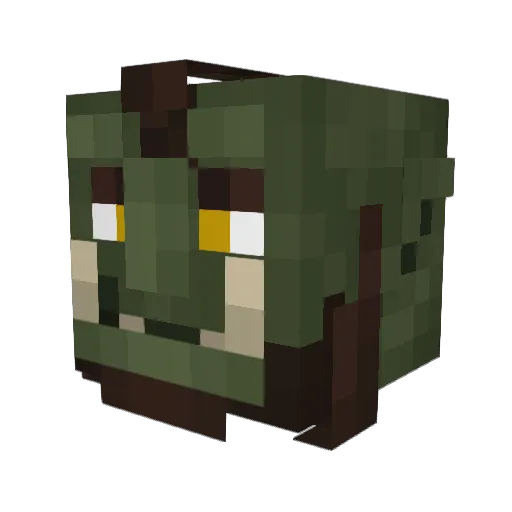 Methuselas Minecraft avatar head, 3D render