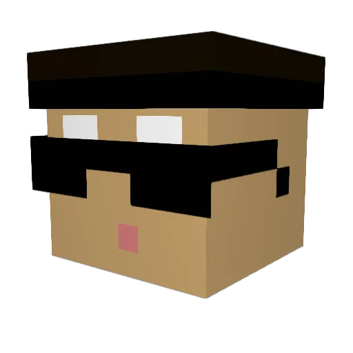 Metilko Minecraft avatar head, 3D render