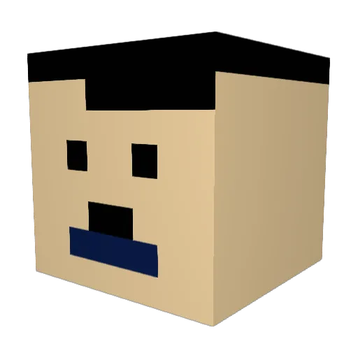 MetinK01 Minecraft avatar head, 3D render