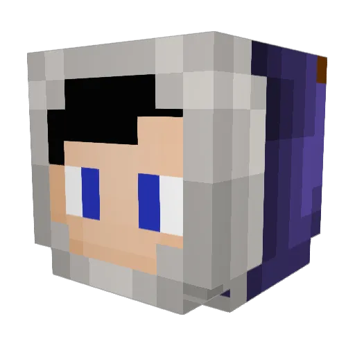 Metistcool Minecraft avatar head, 3D render