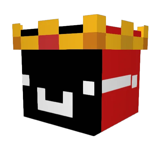 Metium Minecraft avatar head, 3D render