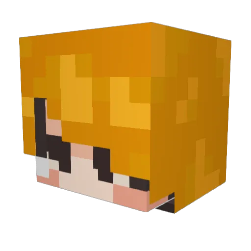 Metkoo Minecraft avatar head, 3D render