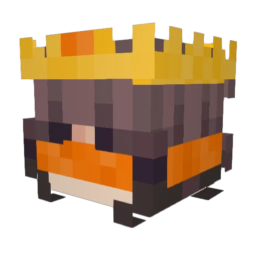 Metlwa Minecraft avatar head, 3D render